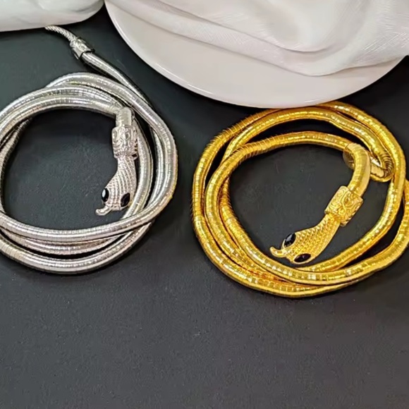 Serpenti silver Magic Snake Cool Bendy Multilayer Necklace - Picture 4 of 15